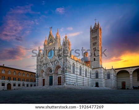 Siena Cathedral Santa Maria Assunta (Duomo di Siena) in Siena, Tuscany, Italy. 