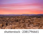 Siena Italy beautiful medieval city in Tuscany famous for landscape the Torre del Mangia Basilica of San Domenico the Monte dei Paschi bank and for the Palio di Siena horse races Churches sculptures