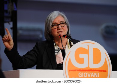 Siena, Italy - March 25 2012: Rosy Bindi Speaks During The 1° Young Democrats Congress (Giovani Democratici Is The Youth Wing Of The Democratic Party (PD) Of Italy).