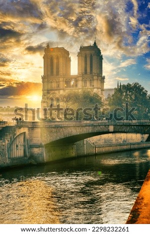 Siene river and Notre Dame de Paris