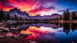 Sierra Nevada Mountains At Sunset