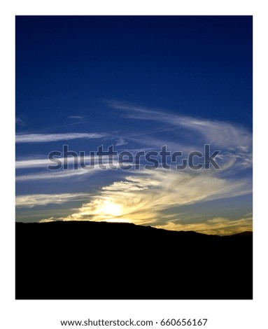 Similar – Image, Stock Photo Dramatic sunset Nature