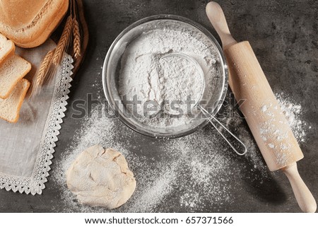 Similar – Image, Stock Photo Bread sardines fish Food