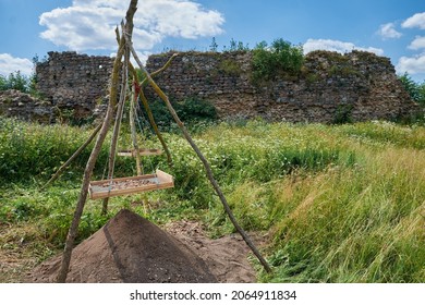 Sieve For Sifting Soil And Artifacts. Archaeological Excavations.