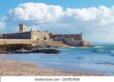 Sight of the Fort of Is Julião of the Bar in Carcavelos - Shutterstock ID 1307819608
