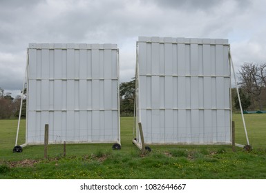 Sight Screen On The Boundary Edge Of A Village Cricket Pitch In Rural Devon, England, UK