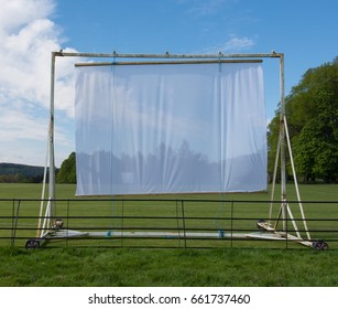 Sight Screen On An English Village Cricket Pitch In Rural Devon, England, UK