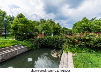 Sights Around Carrol Creek Promenade In Historic Frederick, Maryland