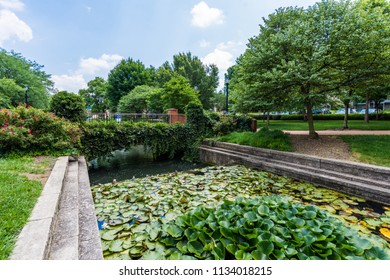 Sights Around Carrol Creek Promenade In Historic Frederick, Maryland