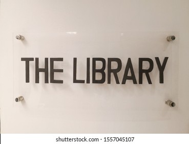 Sign : Acrylic Sign For Library In Decoration.