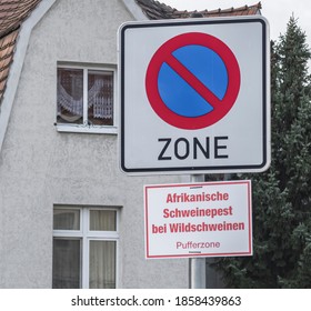 A Sign For The African Swine Fever, Germany, 14.11.2020, Bad Muskau