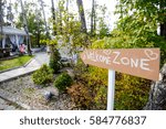 sign arrow pointer buffet area summer garden