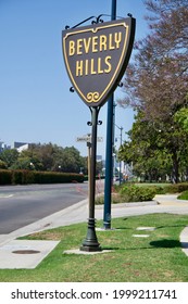 Sign Of Beverly Hills And Road View 