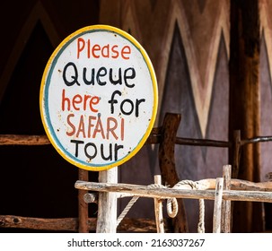 safari tour sign
