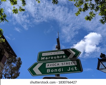 Sign Of Bondi Juction And Maroubra, Sydney Metro Area