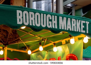 Sign Of Borough Market In London