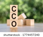 sign cco Chief Commercial Officer build from wooden blocks