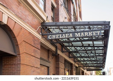 The sign of Chelsea Market at New York city - Shutterstock ID 2211639151