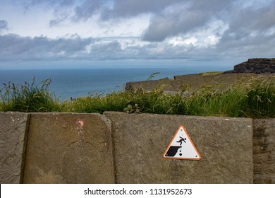 Sign At Cliffs Of Moher, Ireland