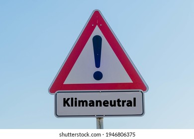 Sign Climate Neutral German 