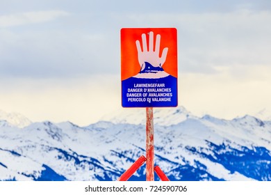 Danger Avalanches Warning Sign Stock Photo (Edit Now) 1678948720