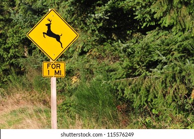 Sign Deer Crossing