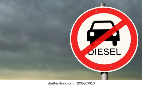 sign diesel driving ban