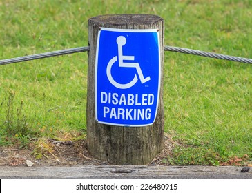 Sign Disabled Parking On Street Side Stock Photo 226480915 | Shutterstock