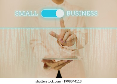 Sign displaying Small Business. Word Written on an individualowned business known for its limited size Inspirational business technology concept with copy space