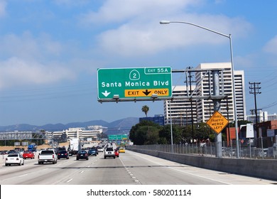 Sign In Freeway.
Santa Monica Exit In Highway 