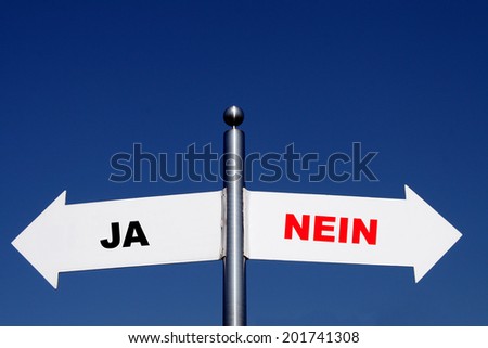 sign with the German word 