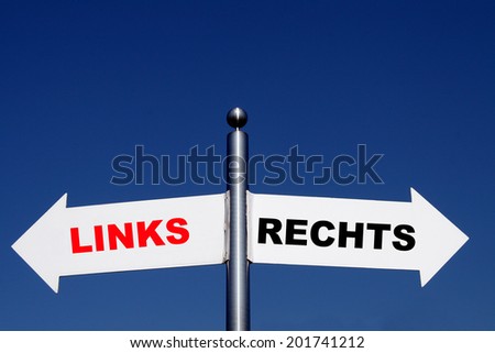 sign with the German word 