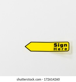 Sign Here Tag