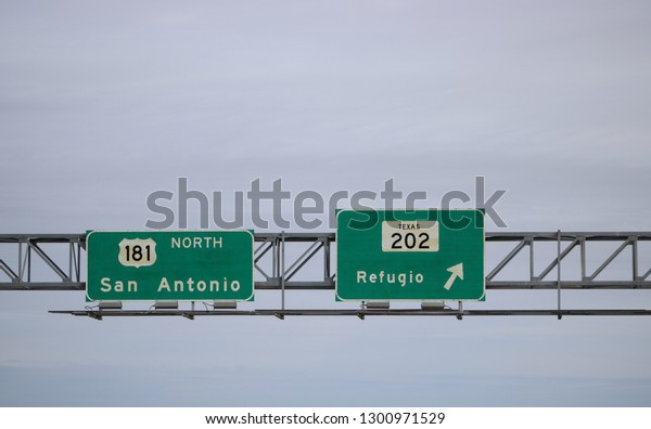 Sign Jct Us Highway 181 San Stock Photo 1300971529 | Shutterstock