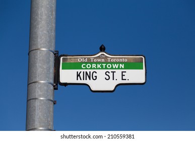 A Sign For King Street East In Toronto