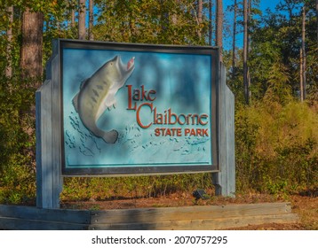 The Sign For Lake Claiborne State Park In Homer, Claiborne Parish, Louisiana