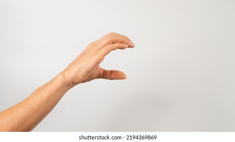 Sign Language Of The Deaf And Dumb People, English Letter C. High Quality Photo