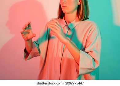 Sign language gesture meaning communication. - Powered by Shutterstock