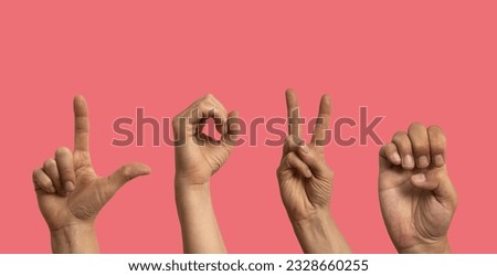 sign language with hands. Hand sign language background. International Day of Sign Languages. September 23. Hand gestures. hearing impairment. languages that use visual manual modality. deaf signs.