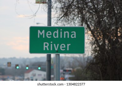 Sign: Medina River, Castorville, TX