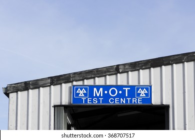 The Sign For An MOT Vehicle Test Centre In The UK