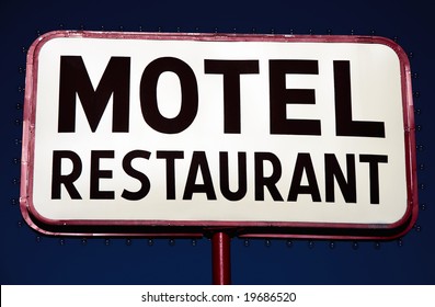 Sign Motel Restaurant