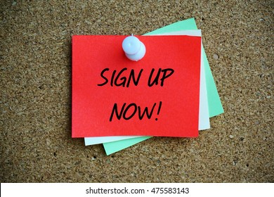 Sign Now Written On Sticky Notes Stock Photo 475583143 | Shutterstock