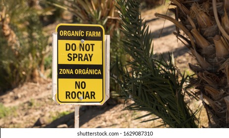 Sign - Organic Farm Do Not Spray, Dual Language