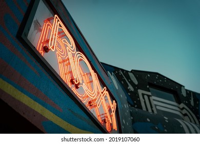 Sign Outside Of The Roxy Venue In Los Angeles