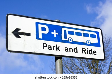 Sign For A Park And Ride Site In A UK Town