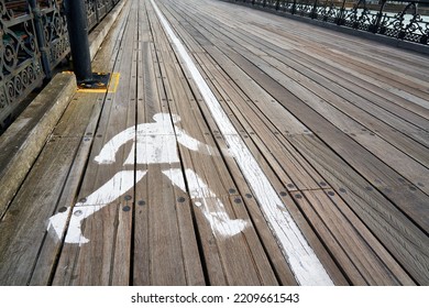 Sign Of A Person Walking Indicating A Safe Place To Walk