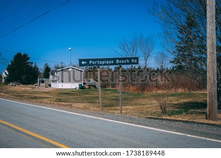 Sign for Portapique Beach Rd where the Nova Scotia mass shooting began