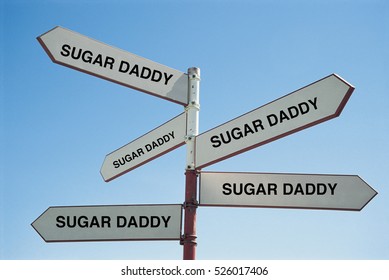 Sign Post Saying The Sugar Daddy