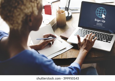Sign Up Register Join Applicant Enroll Enter Membership Concept - Shutterstock ID 399950143